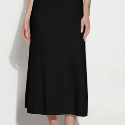 SHOWOFF Textured A-Line Midi Skirt-picture-8
