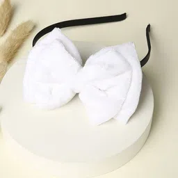 Arendelle Girls Velvet Double Layered Big Bow Hairband-picture-13