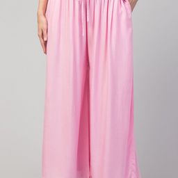 FAMBEE Women Flared Knitted Ethnic Palazzos-image-2