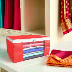 Kuber Industries Red Set of 6 Pieces Checked Drawer Organisers image 3