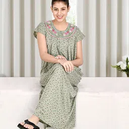For You For Me Embroidered Maxi Nightdress-image-87