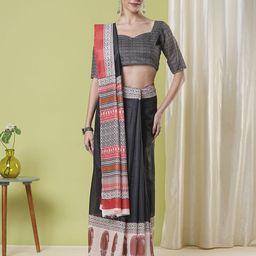 KAYOMMI Women Ethnic MotifsChanderi Saree-image-23