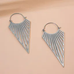 Studio One Love Brass-Plated Contemporary Hoop Earrings-13