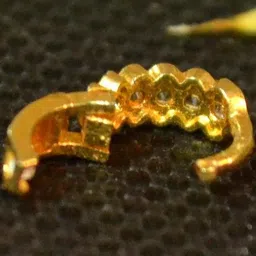 SHREEVARAM Gold-Plated Brass Nose Ring-58