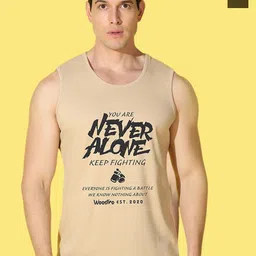 WOOSTRO Pack Of 2 Printed Pure Combed Cotton Gym VestsVWS26(ALONE RUST)(HARD OLIVE)-picture-7