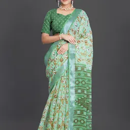 NIRMAL CREATION Floral Printed Zari Saree-picture-55