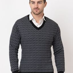 BeriBlu Men Checked Printed Pullover-image-98