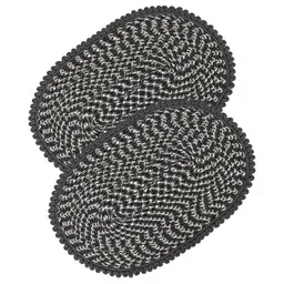 Aura 2-Pcs Grey Spiral Oval Doormat-20