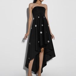 OZEQO Women Scuba Formal Fit & Flare Midi Dress-image-28