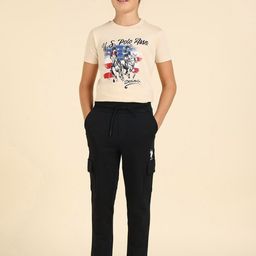 U.S. Polo Assn. Kids Boys Pure Cotton Mid-Rise Track Pants-picture-22