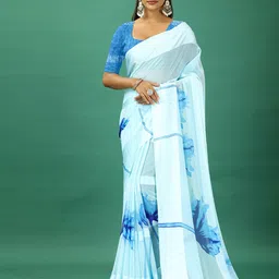 VIRENDRA TEXTILES Floral Satin Saree-image-59