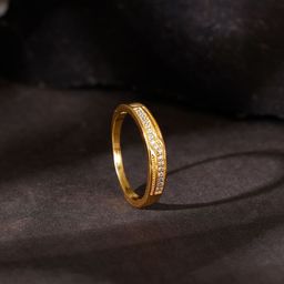 GIVA 925 Silver Golden Modest Leader Ring For Him-31