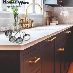 homeeware 60ML 80ML 125ML 250ML Cups and 1.25 ml 2.5 ml 5 ml 15 ml tablespoons Stainless Steel Measuring Spoon Set image 3