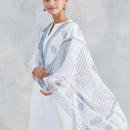 Fabindia Ethnic Motifs Printed Cotton Silk Dupatta-picture-45