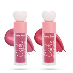 Seven Seas Set Of 2 Cheek Bloom Liquid Blusher And Lip Gloss- 5 g Each- 02 & 03 image 4