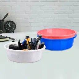 Kuber Industries Blue & Pink 3 Pieces Desk Organisers 6 ltr-image-55