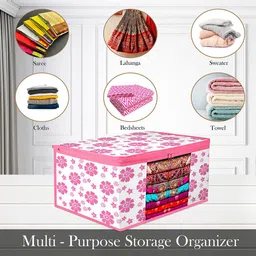 Kuber Industries Pink Set of 3 Regular Multi-Utility Organisers image 5