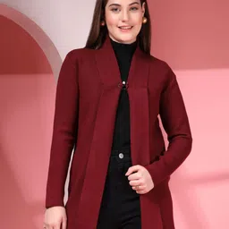 Juelle Winterwear Woollen Longline Stylished & Cosy Shrug-11