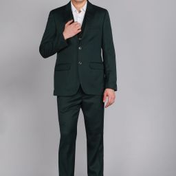 Men 3PC SB 2 BTN PEAK LPLWID W/C -CONT FIT Self Design Suit-image-24