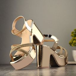 BIZZARO Embellished Party Platform Sandals-50