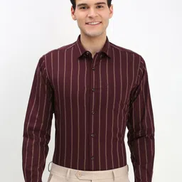 Allen Solly Men Vertical Striped Cotton Slim Fit Formal Shirt-image-54