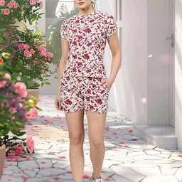 Moda Rapido Printed Top With Shorts Co-Ords-picture-46