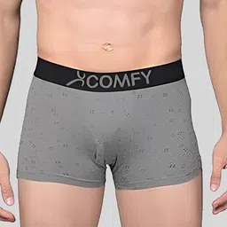 AMUL COMFY Men Pack Of 3 Printed Breathable Trunks ACM101BTRNK-PB-GY-BK-105-PO3 image 4