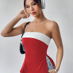 ZYNG Striped Off-Shoulder Tube Top-picture-40