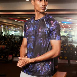 Campus Sutra Men Abstract Printed Round Neck T-shirt-image-77