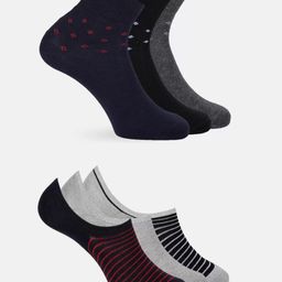 Mast & Harbour Pack Of 6 Patterned Ankle Length & Shoe Liner Socks-image-20