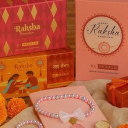 EL REGALO Girls Set Of 2 Beaded Rakhi Gift Set-image-27