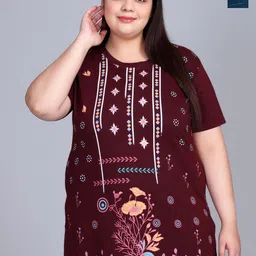 IN Love Pack of 2 Plus Size Cotton Printed T-Shirt with Pocket-image-76