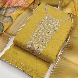 TAVAS Paisley Embroidered Unstitched Dress Material-picture-28
