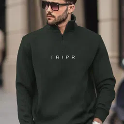 TRIPR Men Printed High Neck Pullover Sweatshirt-image-8