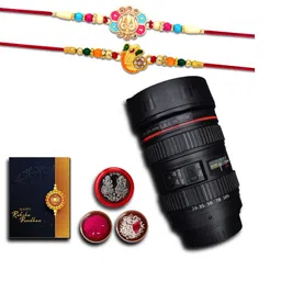 DeoDap Rakhi Pooja Thali Roli Chawal Coin & Greeting Card Rakhi Gift Set-image-41