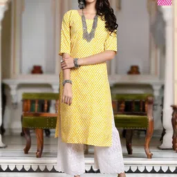 Moda Rapido Selection Of 2 Leheriya Printed Round Neck Straight Kurta-image-26
