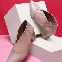 JM Looks Party Block Pumps with Bows-41