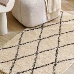 Home Centre Beige & Black Textured Shaggy Carpet-picture-33