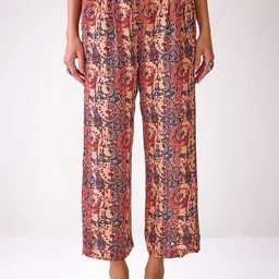Ancestry Women Ethnic Motifs Printed Mid-Rise Parallel Trousers-picture-47