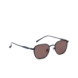 Specsmakers Unisex Brown Lens & Blue Square Sunglasses with Polarised Lens SM SE7117-1
