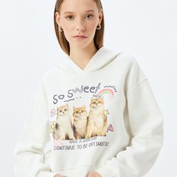 Koton Women Printed Sweatshirt-image-31