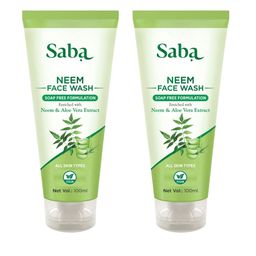 Saba Set Of 2 Neem Face Wash Soap Free Formulation Enriched With Aloe Vera - 100ml Each-8