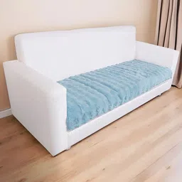 Story@home Blue 3 Seater Super Soft Sofa Cover-47