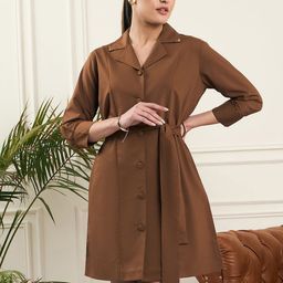 Noi Women Formal Three-Quarter Sleeves Above Knee A-Line Dress-image-21