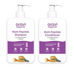 Aravi Organic Set Of 2 Multi Peptide Shampoo & Conditioner- 200 ml Each-15
