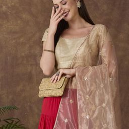 Dupatta Bazaar Embroidered Dupatta with Sequinned image 5