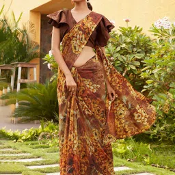 DIVASTRI Floral Saree-image-42
