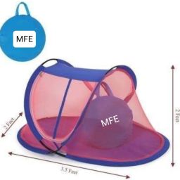 Polyester Kids Washable Kids Baby Foldable Mosquito Net For New born Baby With base Size (0 to 3 Years) Mosquito Net-26