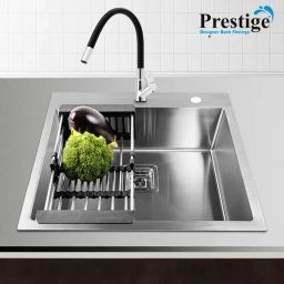 HANDMADE KITCHEN SINK TAP HOLE HANDMADE KITCHEN TAP HOLE SINK 24" X 18" X 10" INCH SINGLE BOWL SOUND-PROOF Vessel Sink-image-51