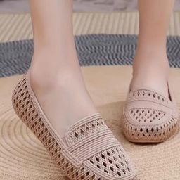 Monoction Women Textured Leather Loafers-image-58
